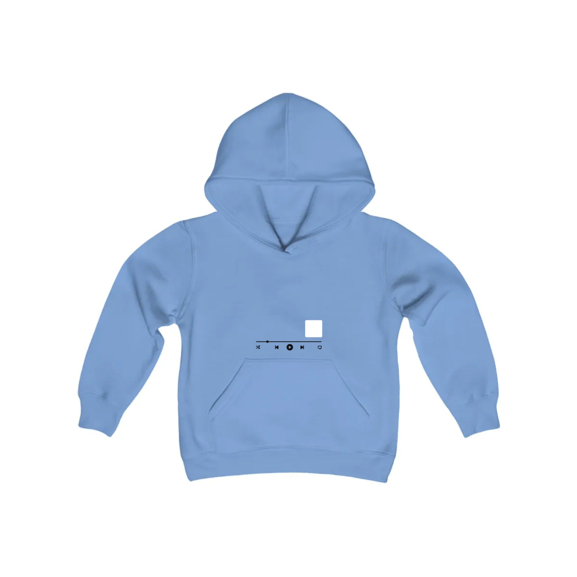 Custom image and QR code with Music player | Youth Heavy Blend Hooded Sweatshirt